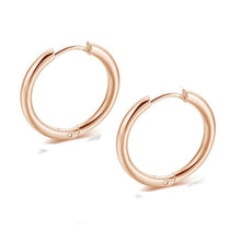 Load image into Gallery viewer, 2PC /Set Stainless Steel Small Hoop Earrings for Women Men Gold Black Circle Ear Ring Earrings Helix Hoop Piercing 10mm