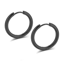 Load image into Gallery viewer, 2PC /Set Stainless Steel Small Hoop Earrings for Women Men Gold Black Circle Ear Ring Earrings Helix Hoop Piercing 10mm