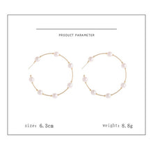 Load image into Gallery viewer, DoreenBeads Fashion Hoop Earrings For Women Based Alloy & Stainless Steel Ear Post Earrings Gold Circle Ring Gift 3cm Dia, 1Pair