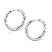 Load image into Gallery viewer, 2PC /Set Stainless Steel Small Hoop Earrings for Women Men Gold Black Circle Ear Ring Earrings Helix Hoop Piercing 10mm
