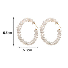 Load image into Gallery viewer, DoreenBeads Fashion Hoop Earrings For Women Based Alloy &amp; Stainless Steel Ear Post Earrings Gold Circle Ring Gift 3cm Dia, 1Pair
