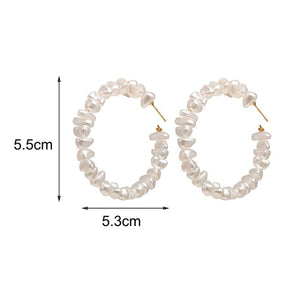 DoreenBeads Fashion Hoop Earrings For Women Based Alloy & Stainless Steel Ear Post Earrings Gold Circle Ring Gift 3cm Dia, 1Pair