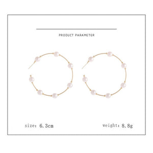 DoreenBeads Fashion Hoop Earrings For Women Based Alloy & Stainless Steel Ear Post Earrings Gold Circle Ring Gift 3cm Dia, 1Pair