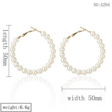 Load image into Gallery viewer, DoreenBeads Fashion Hoop Earrings For Women Based Alloy &amp; Stainless Steel Ear Post Earrings Gold Circle Ring Gift 3cm Dia, 1Pair
